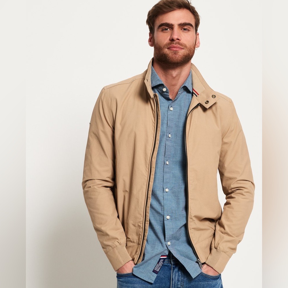 🔥 Superdry Khaki Harrington Jacket - XL Slim 40-42” - Picture 3 of 7